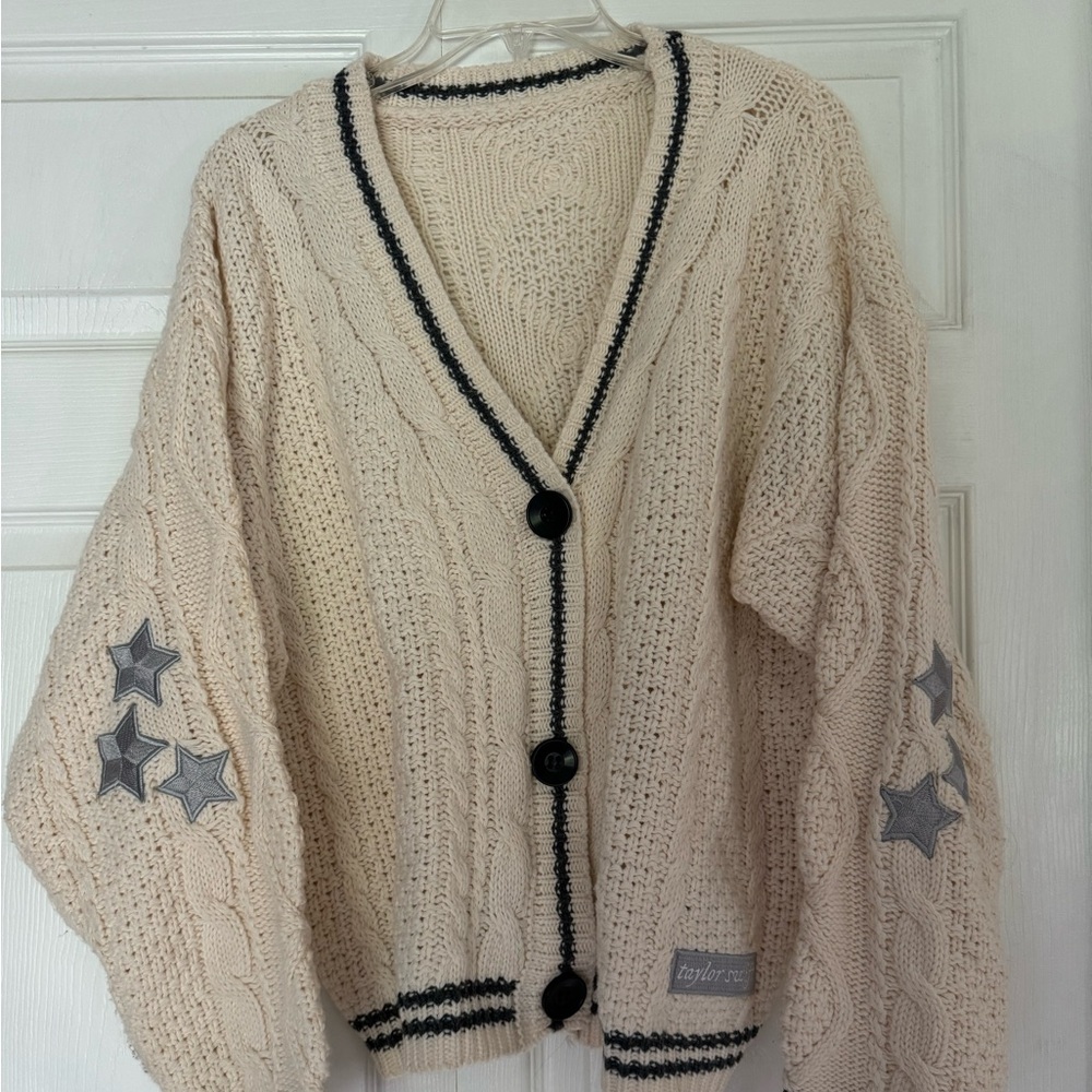 Taylor Swift Rereleased Folklore Cardigan Sweater 100% Authentic 2nd Patch